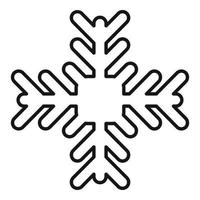 Art snowflake icon, outline style vector