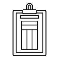 Estimator clipboard icon, outline style vector
