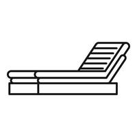 Soft outdoor chair icon, outline style vector