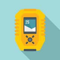 Echo sounder gadget icon, flat style vector