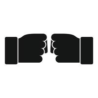 Stop racism hands fist icon, simple style vector