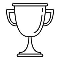 Mission gold cup icon, outline style vector