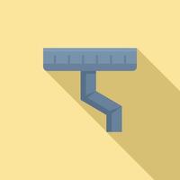Cover gutter icon, flat style vector