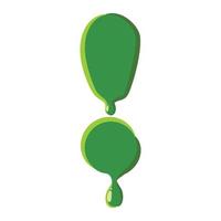 Exclamation mark made of green slime vector