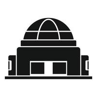 icono de planetario óptico, estilo simple vector