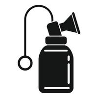 Nursing breast pump icon, simple style vector