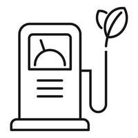 Eco station icon, outline style vector