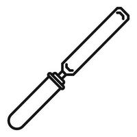 Chisel icon, outline style vector