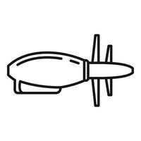 Aircraft repair part icon, outline style vector