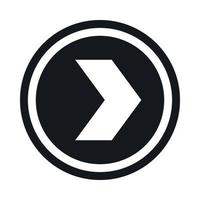 Arrow to right in circle icon, simple style vector