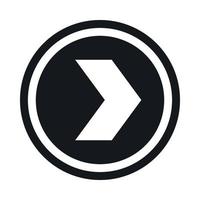 Arrow to right in circle icon, simple style vector