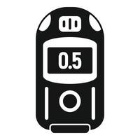 Digital dosimeter icon, simple style vector