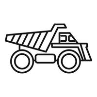 Tipper heavy icon, outline style vector