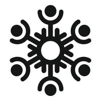 Decorative snowflake icon, simple style vector