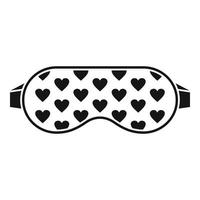 Bedtime sleeping mask icon, simple style vector