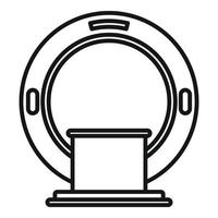 Magnetic resonance imaging diagnostic icon, outline style vector