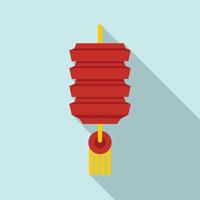 Chinese lantern element icon, flat style vector