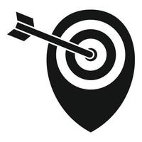 Target arrow exploration icon, simple style vector