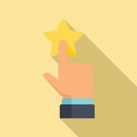 Credibility reputation icon, flat style vector