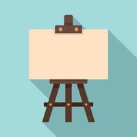 Education easel icon, flat style vector