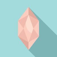 Wealthy jewel icon, flat style vector