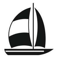 Dubai yacht icon, simple style vector