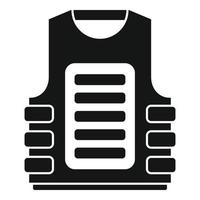 Bulletproof vest icon, simple style vector