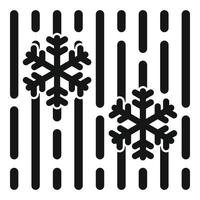 Christmas blizzard icon, simple style vector