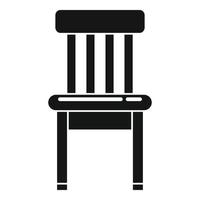icono de silla clásica de madera, estilo simple vector