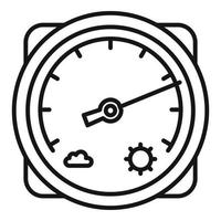 Change barometer icon, outline style vector