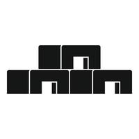 Construction blocks icon, simple style vector