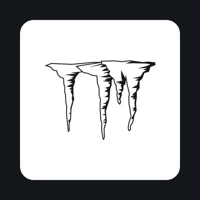 Icicles icon, simple style