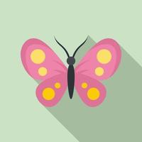 icono de mariposa de colección, tipo plano vector