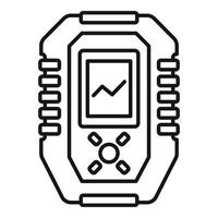 Float echo sounder icon, outline style vector