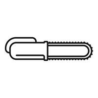 Gasoline chainsaw icon, outline style vector