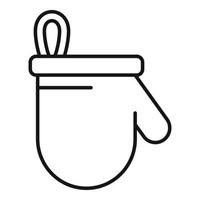 Sauna glove icon, outline style vector