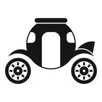 Brougham carriage icon, simple style vector