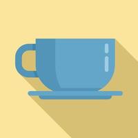 Office manager coffee cup icon, flat style vector