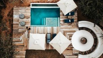 Aerial view of a swimming pool in south africa photo