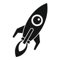 Rocket mission icon, simple style vector
