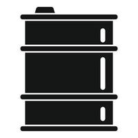 Barrel storage icon, simple style vector