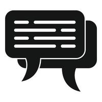 Expertise chat icon, simple style vector