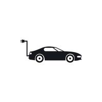 Electric car icon, simple style vector