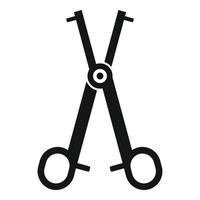 Piercing scissors icon, simple style vector