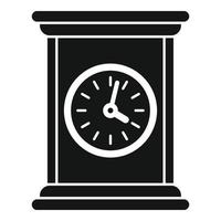icono de reparación de relojes de madera, estilo simple vector