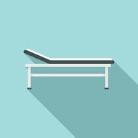 Magnetic resonance imaging bed icon, flat style vector