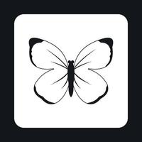 Butterfly with big wings icon, simple style vector