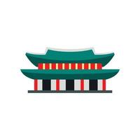 icono del palacio gyeongbokgung en seúl, corea vector