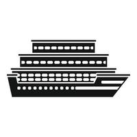 icono de crucero de viaje, estilo simple vector