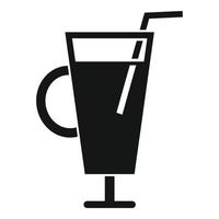 icono de bebida latte, estilo simple vector